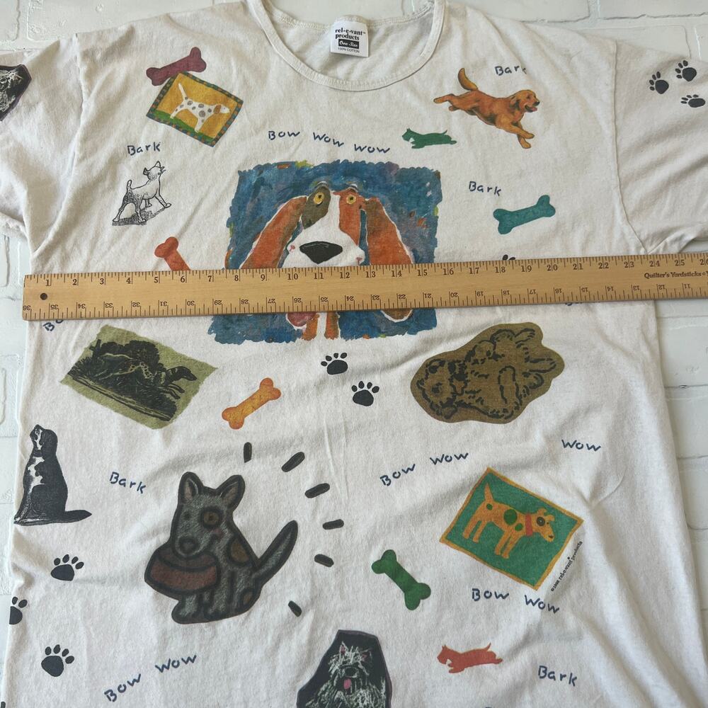Rel-e-vant Products Painted Lady Vintage 1998 Dog Lovers Cotton Sleep Shirt -OS - Picture 3 of 6